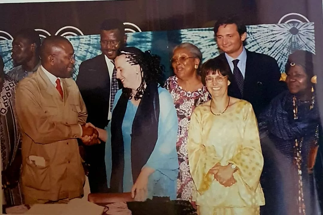 Amadou Tidiane WONE avec Annette Mbaye D'Erneville au Musée de la femme